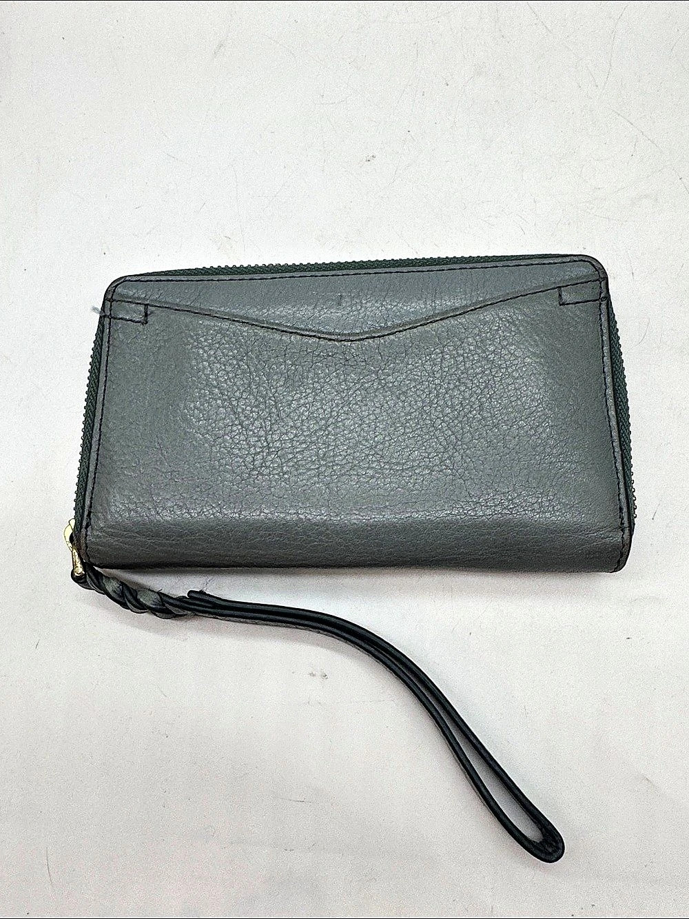 Fossil Logan RFID Zip Around Clutch Wallet Gray